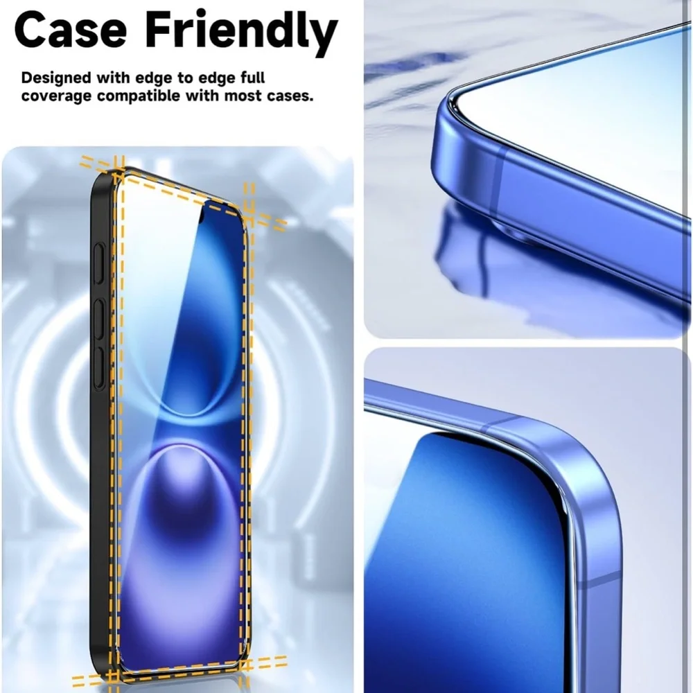 MAGIC JOHN 2 Pack Tempered Glass Screen Protector for iPhone 16 6.1 inch